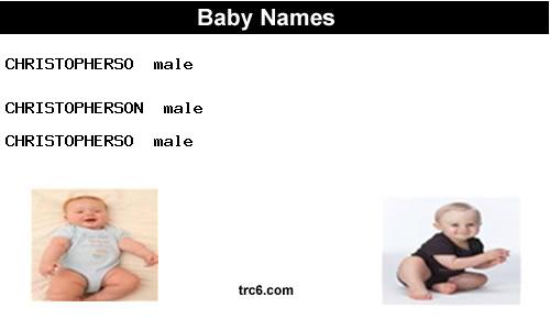 christopherso baby names